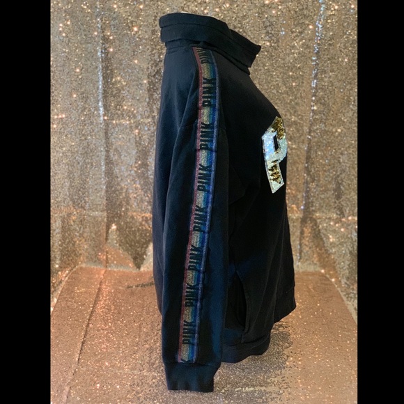 ✨✨PINK Cowl Neck Flip Bling Pullover Sweatshirt ✨✨ - Picture 8 of 11